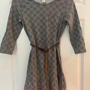 Forever 21 Gray and Red Patterned Dress